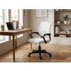 Elegantní bílá židle JETTA s ergonomickým designem, výškovou regulací a otočnými kolečky pro moderní kancelář