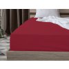 Tmavě červené jersey prostěradlo s lycrou 90x200 cm