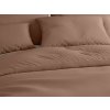 Minimalistické hnědé povlečení LUX z bavlny s hotelovou kapsou