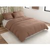 Luxusní bavlněné povlečení LUX hnědé s hotelovou kapsou pro elegantní ložnici