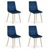 Jídelní židle LIBRA modrá sametová s moderním vzhledem