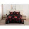 Provokativní mikrovláknové povlečení RED KISS v černé barvě