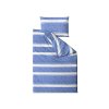 Elegantní krepové povlečení BLUE LINE modré s proužkovým vzorem