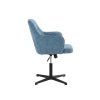 Stylové Modré kancelářské křeslo NERIS na černém kovovém kříži