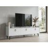TV stolek PIENNA bílý moderní design s úložným prostorem