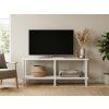 TV stolek SOLE 90 cm bílá moderní design s úložným prostorem