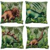 Designový polštářek T-REX 40x40 cm zelený s dinosaury