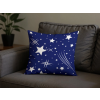 Polybavlněný modrý povlak NOČNÍ OBLOHA POLY 70x90 cm s motivem noční oblohy