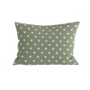 Polybavlněný povlak na polštář 50x70 cm, zelený se srdíčky