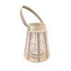 Lucerna s flitry CONE GLAM 22 cm bílá s elegantním kuželovým designem