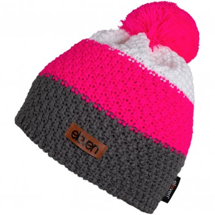 Knitted beanie Eleven Pom Pink