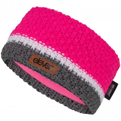 Knitted headband Eleven Tri Pink