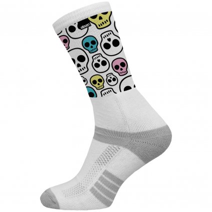 Ponožky Eleven Suba Cute Skulls White