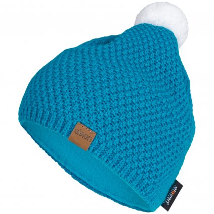 Knitted beanie Eleven Evan White/Blue