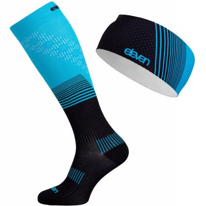 Compression socks + headbabd Eleven PowerFlow Blue