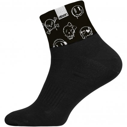 Socks Eleven Huba Skullies Black