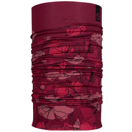 Multifunctional scarf Eleven Efez Blossom Bordo