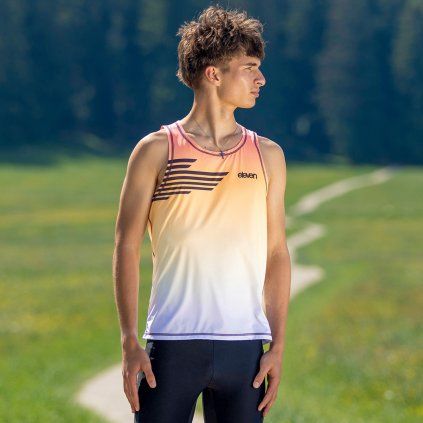 Pánské tílko Eleven Eliot Drift Orange-na postavě
