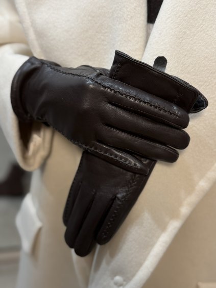 Rukavice tmavohnedá uni