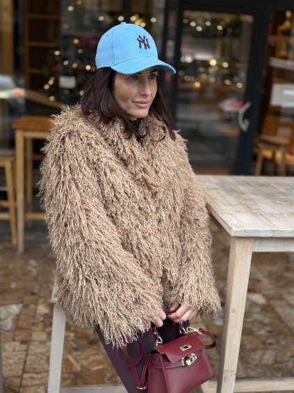 hnedý dámsky kožúšok imperial cammello oversize