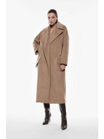 Camel oversize vlnený kabát Imperial – elegantný taliansky dizajn