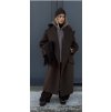 Dámsky dlhý oversize kabát Imperial v odtieni moro hnedá, taliansky elegantný štýl.