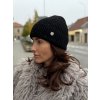 Čiapka s kamienkami čierna uni