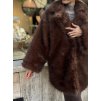 hnedý dámsky kožuch pelliccia oversize