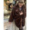 hnedý dámsky kožuch pelliccia oversize