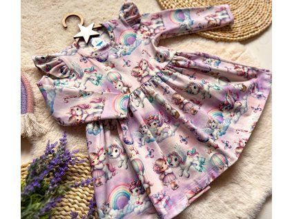 Dievčenské šaty unicorn