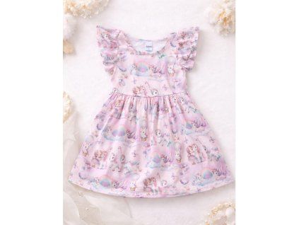 Dievčenské letné šaty unicorn
