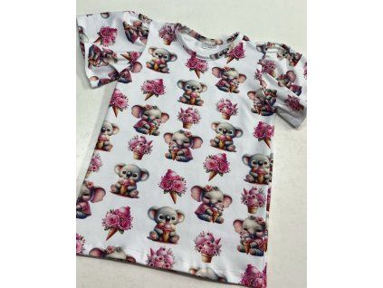 Dievčenské letné tričko koala