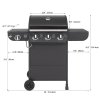 Plynový gril El Fuego® Columbus 3+1 3