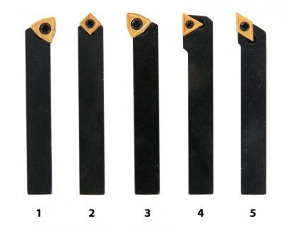 Soustružnické nože HM 10 mm, sada - 5 ks