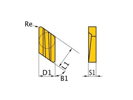 Břitové destičky K/55°, 5 ks