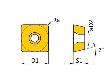 Břitové destičky S/90°, 5 ks | 3441280