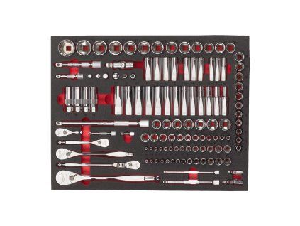 1/4", 3/8", 1/2" Ratchet and Socket Foam Insert Set (Ks. v balení 119)