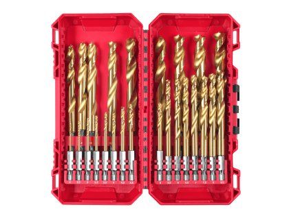RED HEX - Shockwave HSS-TiN Drill Bits (Ks. v balení 25)