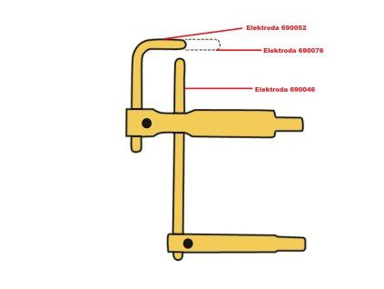 0016155 elektroda pro celisti xa5 telwin 690052