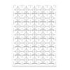 1459 bila folie a4 se stitky 35ks formatu 4cm x 4cm