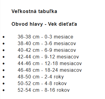 capice velkosti