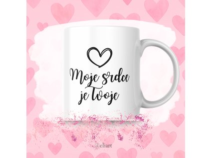 Keramické hrnčeky pre páry - „Moje srdce je Tvoje“ & „A moje Tvoje''