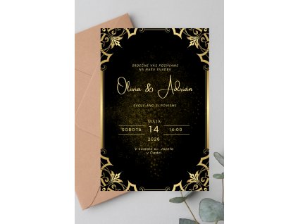 svadobne oznamenie čierne