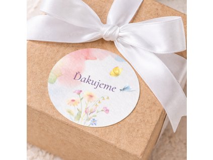 akvarelova dakovna nálepka