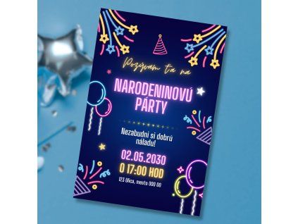 Narodeninová oslava neon