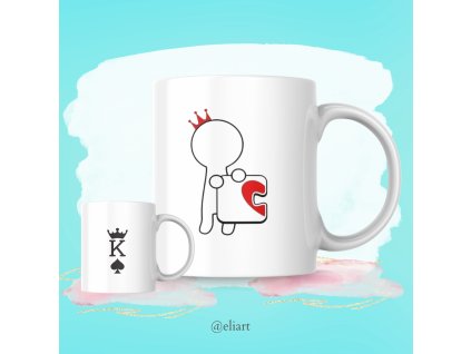 Párový keramický hrnček ,,King''