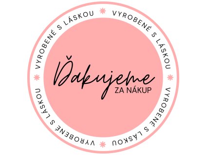 Nálepky "ďakujeme za nákup" pastel