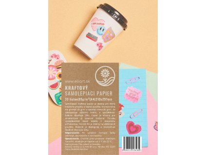 kraftový samolepiací papier 20ks