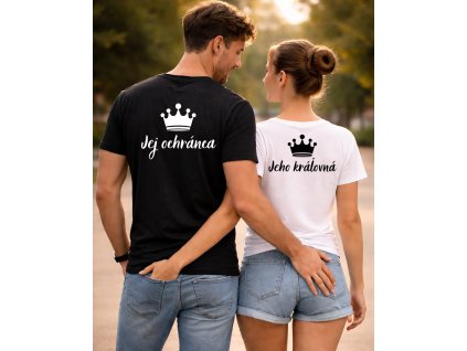 Tričká pre páry - „Jeho kráľovná“ & „Jej ochranca''