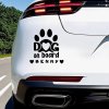 Nálepka na auto -  Dog on board s menom